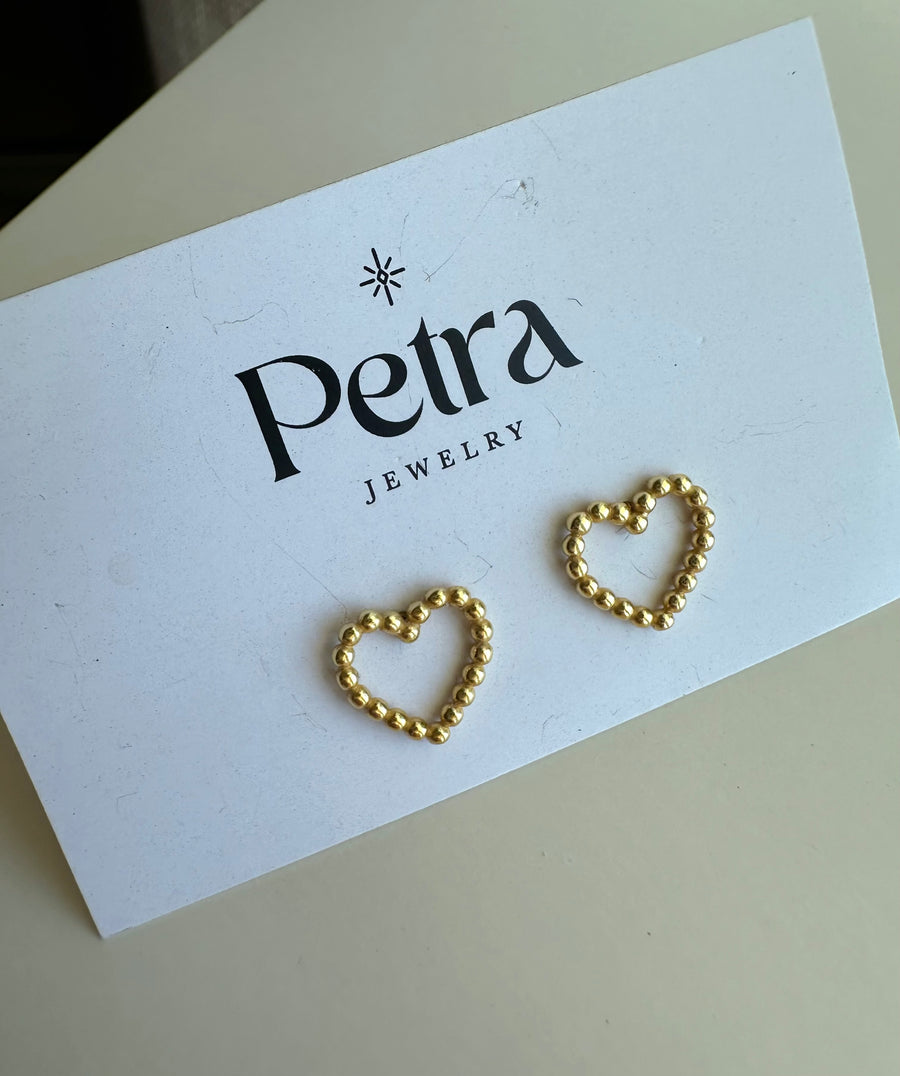 Outline Heart Studs