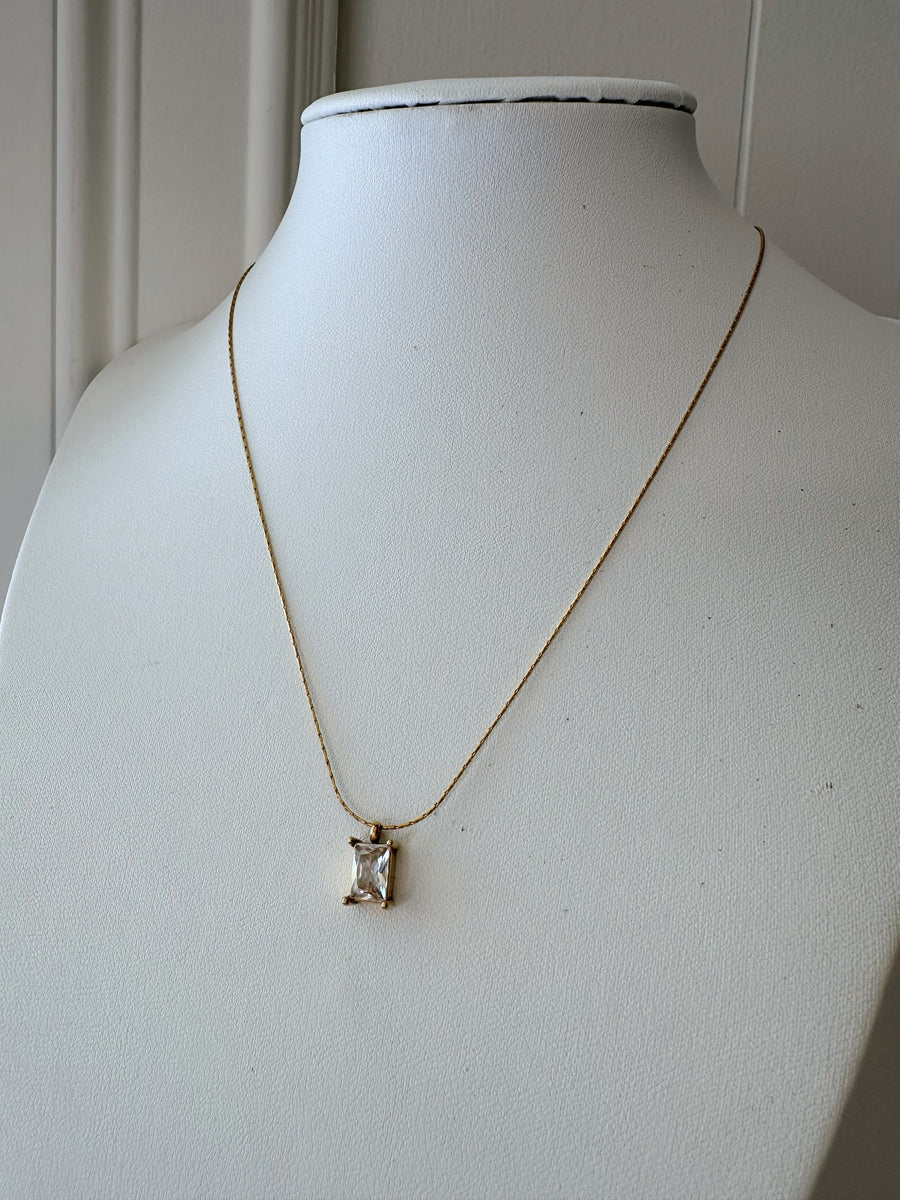 Square Diamond Necklace