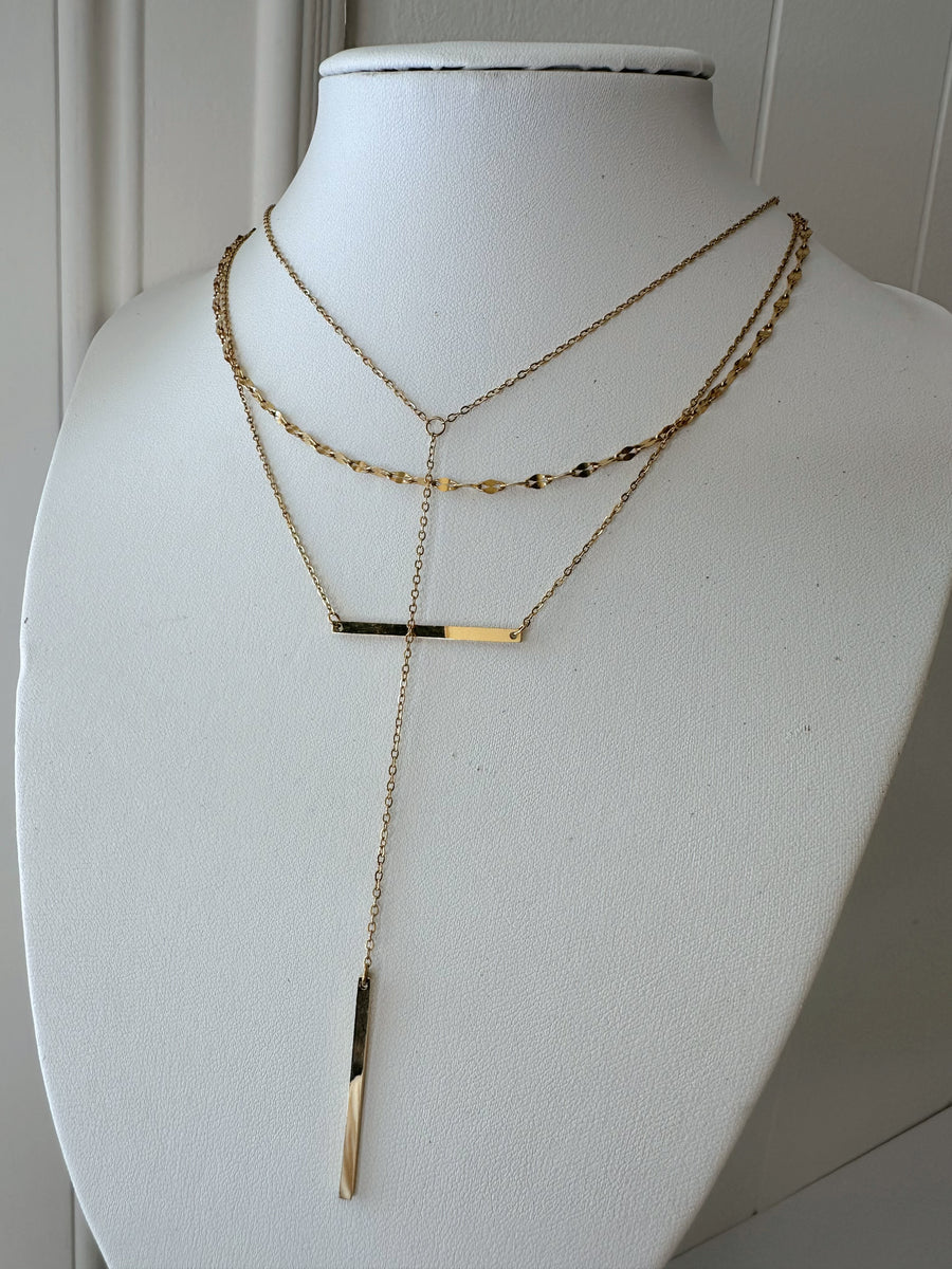 Square Layered Necklace