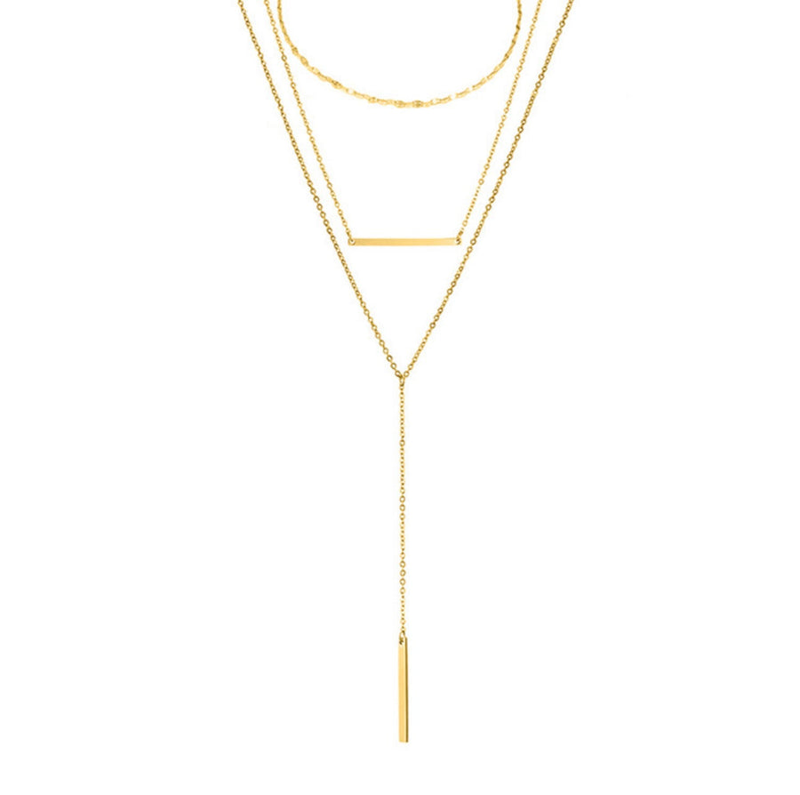 Square Layered Necklace