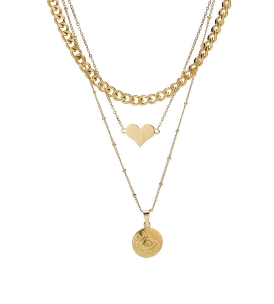 Layered Heart Necklace