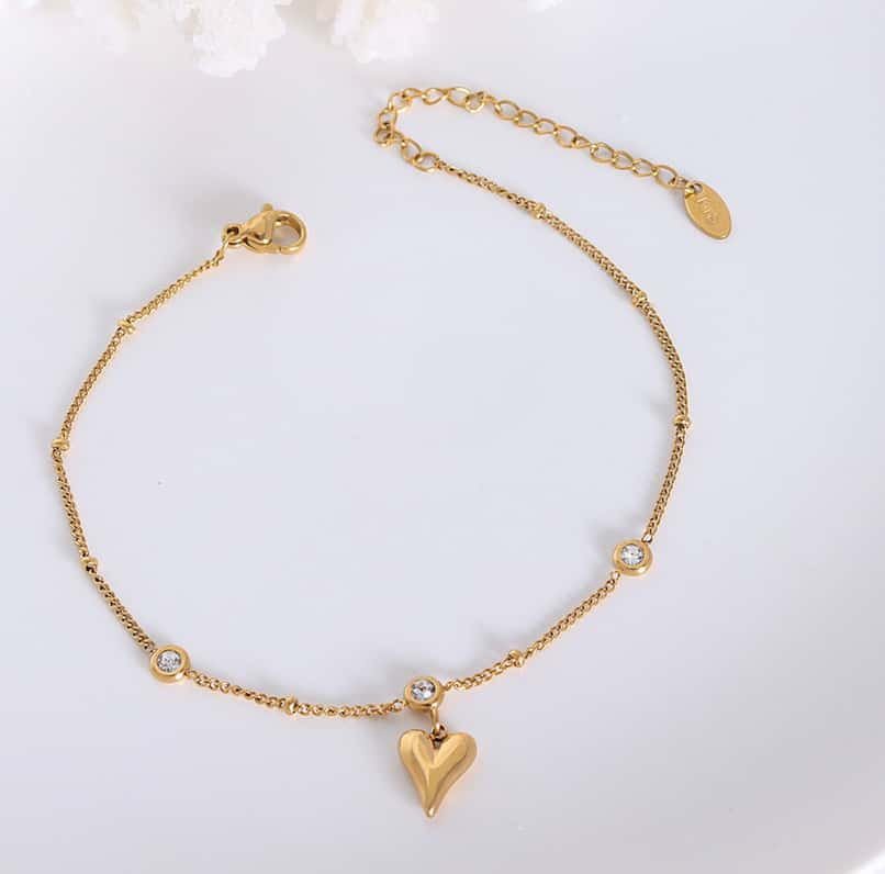 Serena Heart Anklet