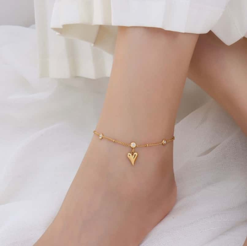 Serena Heart Anklet