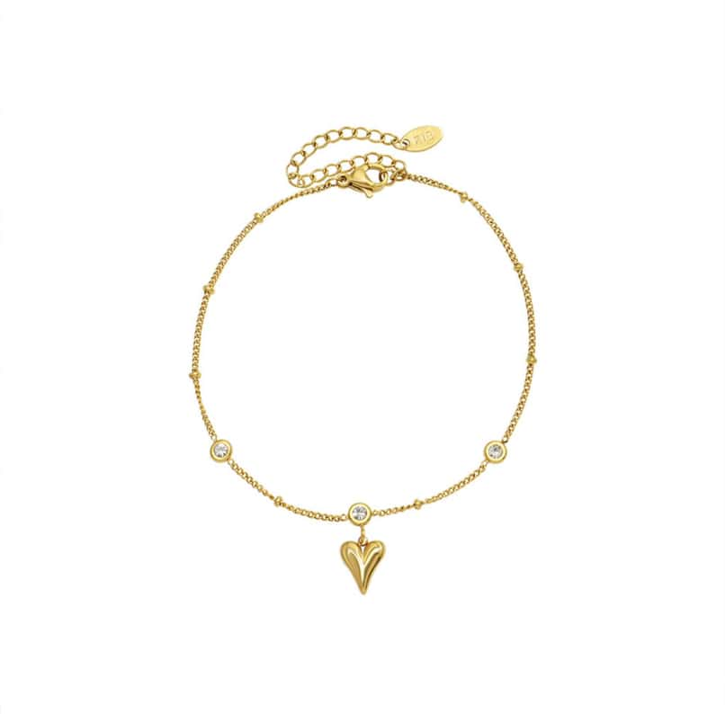 Serena Heart Anklet